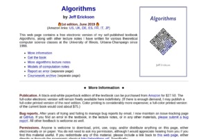 Alogrithms by Jeff Erickson