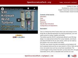Open Source $30 Wind Turbine