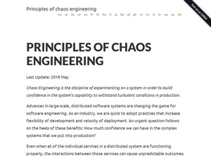 Principles of chaos engineering