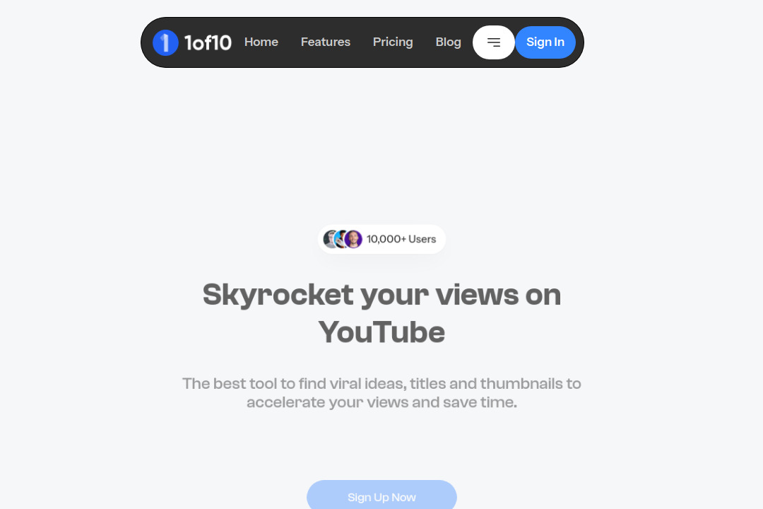 1of10 &mdash; screenshot of 1of10.com