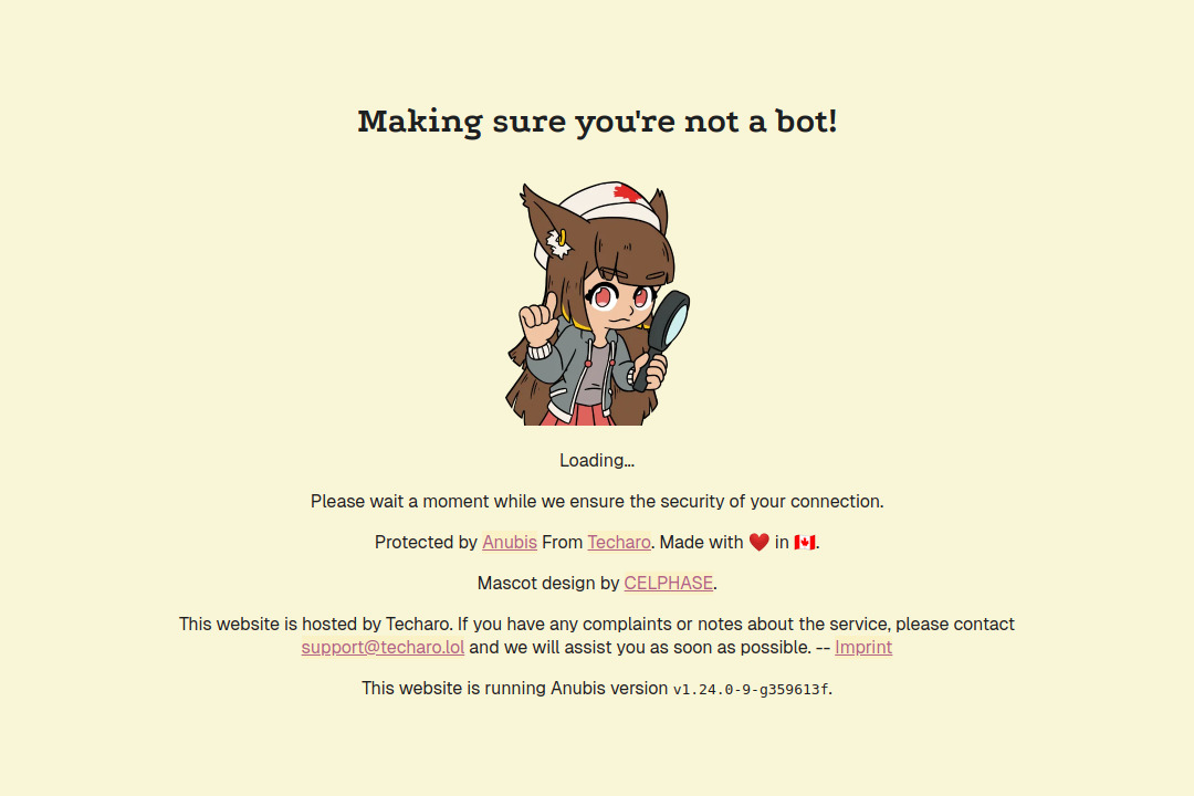 Anubis &mdash; screenshot of anubis.techaro.lol