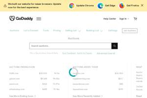 Godaddy domain auctions