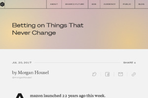 Betting on things to not change