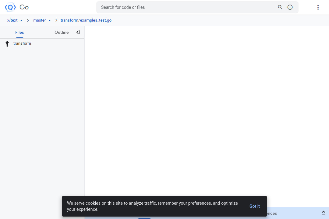 transform package &mdash; screenshot of cs.opensource.google