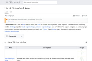 List of friction hitch knots
