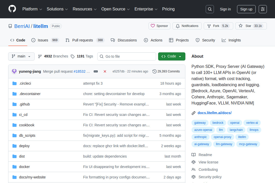 litellm &mdash; screenshot of github.com