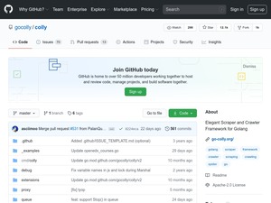 Colly scraping framework