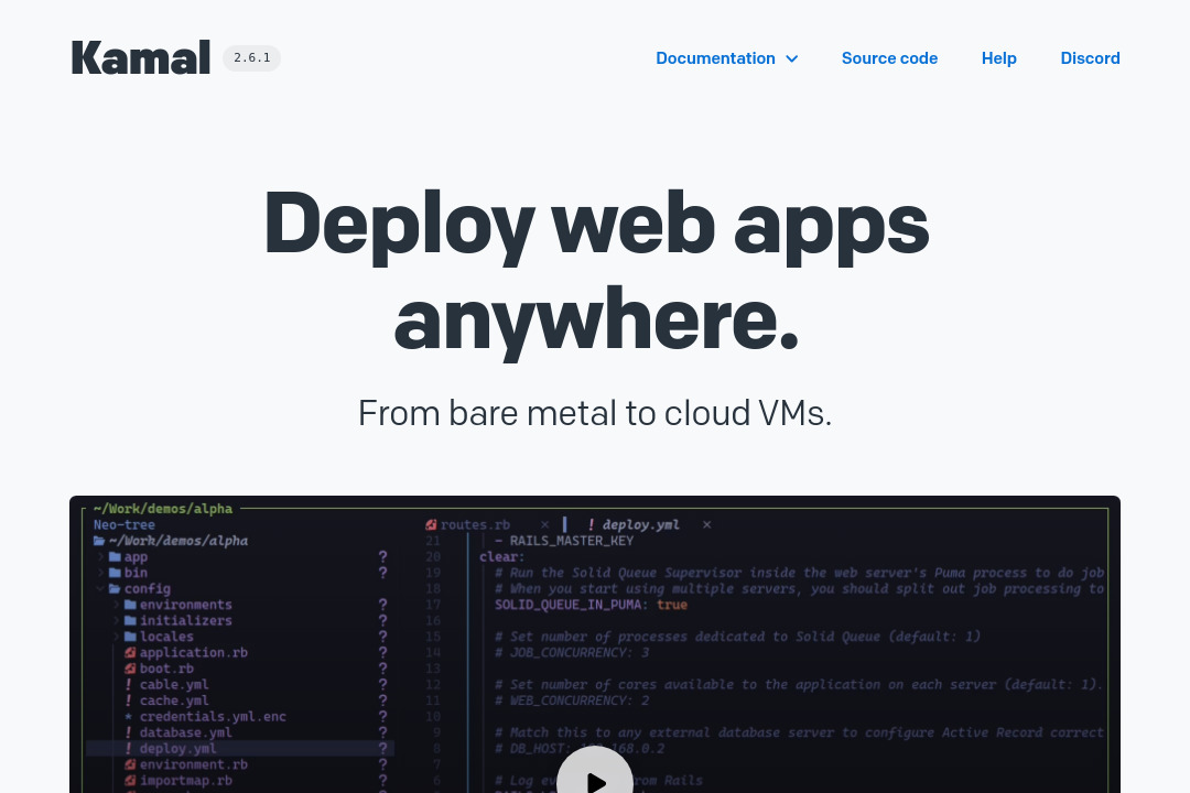 Kamal — Deploy web apps anywhere