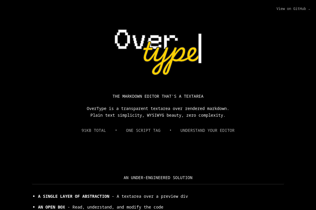 OverType &mdash; screenshot of overtype.dev