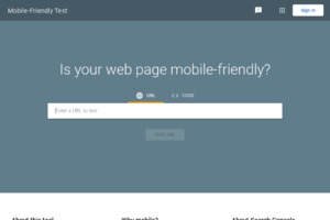 Mobile Friendly Test