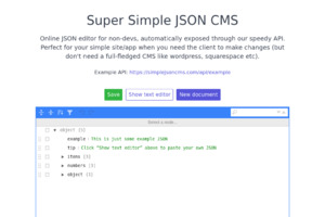 Simple json cms