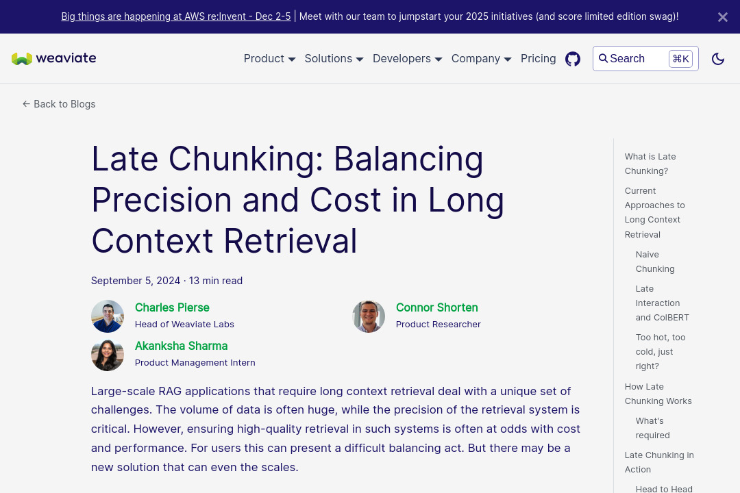 Late Chunking: Balancing Precision and Cost in Long Context Retrieval