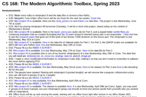 CS 168: The Modern Algorithmic Toolbox