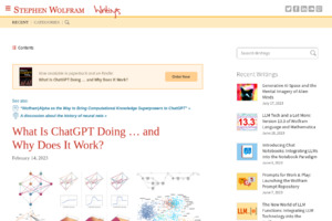 What is ChatGPT doing and why does it work?