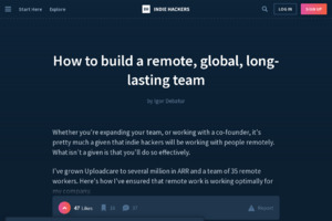 Guide for building remote teams