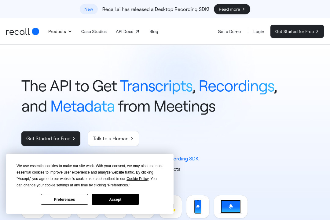 Recall.ai - The Universal API for Meeting Bots