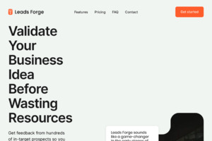Leads Forge | Validate your Ideas with Ease!