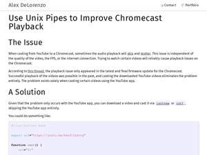 Cast videos with linux pipes