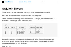 SQL join flavors