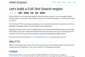 Let's build a Full-Text Search engine