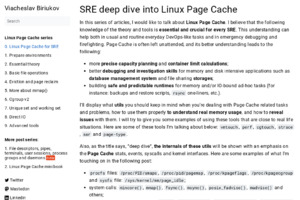 SRE deep dive into Linux Page Cache