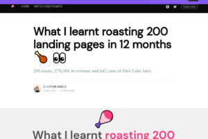 What I learnt roasting 200 landing pages in 12 months 