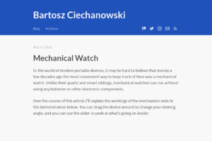 Mechanical Watch article