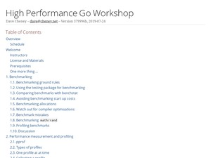 High Performance Go Workshop