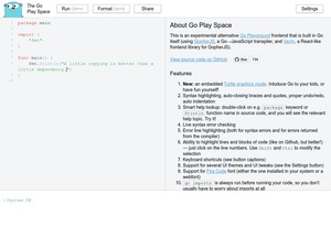 Online code playground: goplay.space
