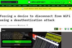 Forcing a device to disconnect from WiFi using a deauthentication attack