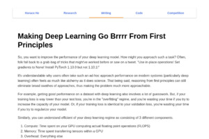 Making Deep Learning Go Brrrr From First Principles