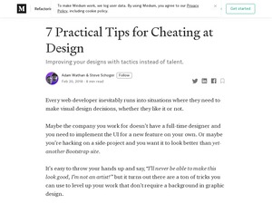 7 practical tips for cheating at design