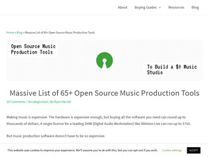 List of Open Source Music Production Tools