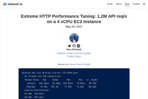 Extreme HTTP Performance Tuning: 1.2M API req/s on a 4 vCPU EC2 Instance