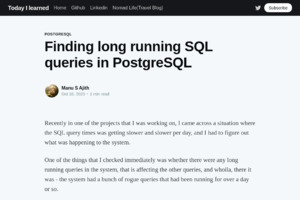 Find long running queries in postgres