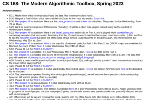 CS 168: The Modern Algorithmic Toolbox