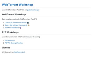 WebTorrent Workshop