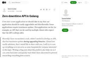 Zero downtime API in Golang