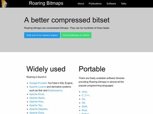 Roaring Bitmaps