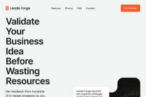 Leads Forge | Validate your Ideas with Ease!