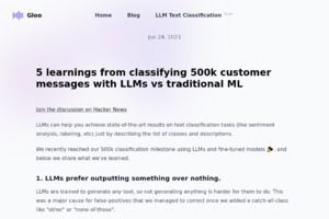 5 learnings from classifying 500k customer messages with LLMs vs traditional ML